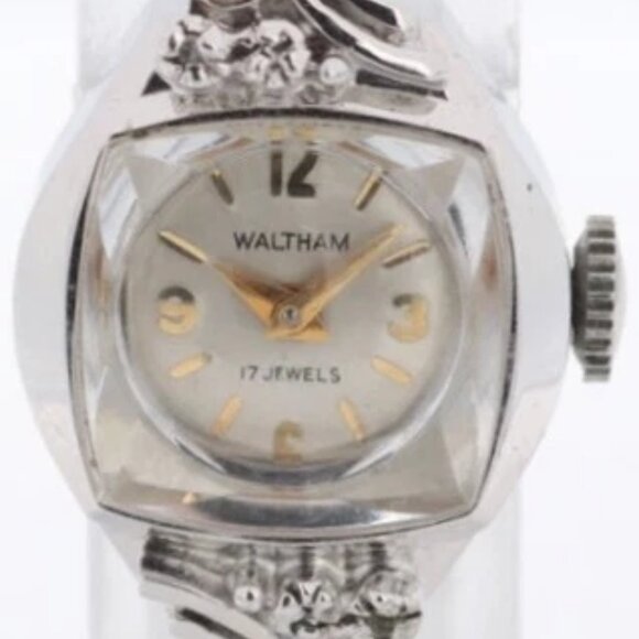 Vintage Waltham Diamond Deco Sunburst Ladies Mechanical Wristwatch 69-21 Swiss - Picture 4 of 5
